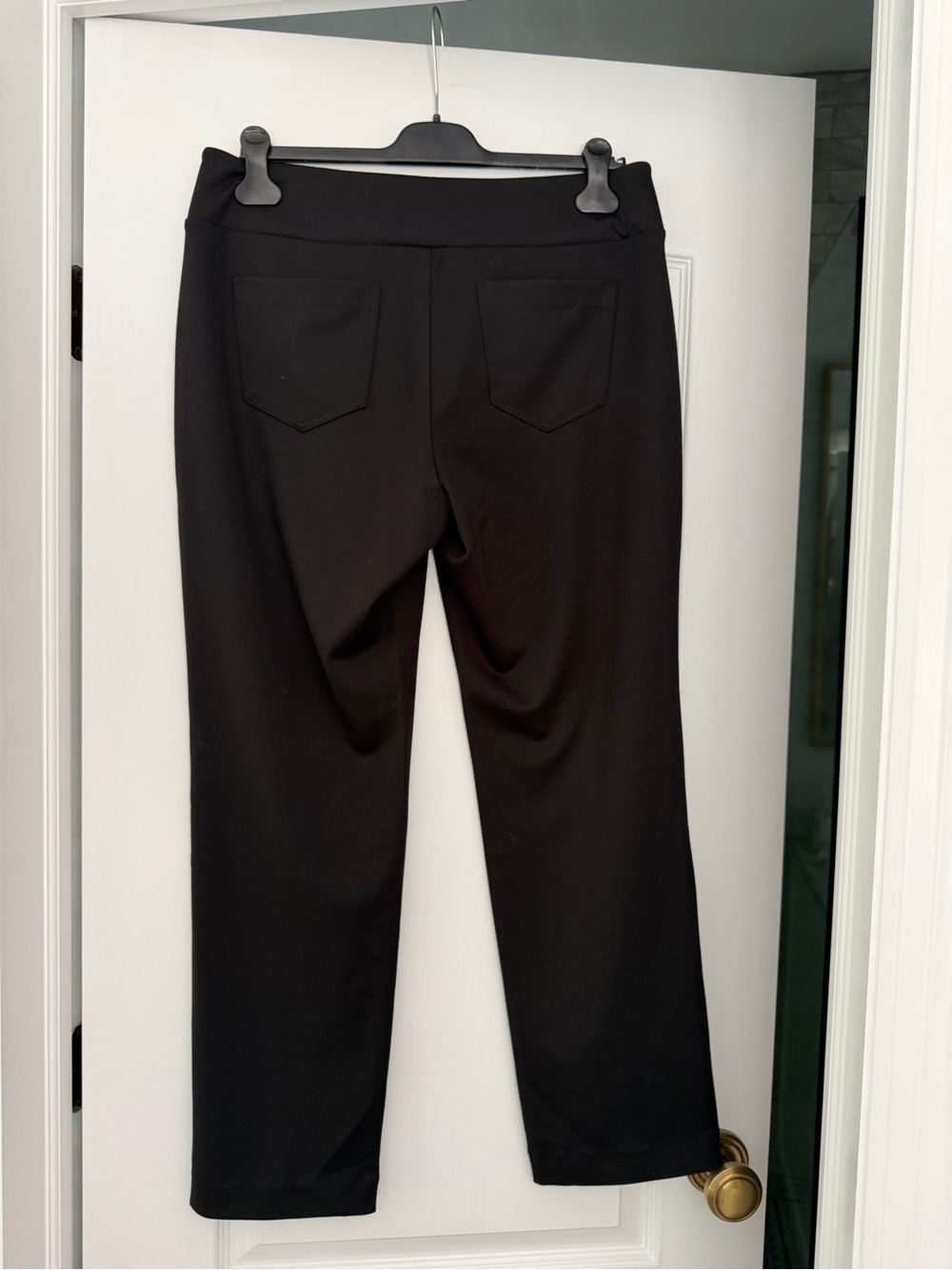 NIC+ZOE NWT Black Pull On Straight Leg Stretch Pants Size L - Picture 3 of 7